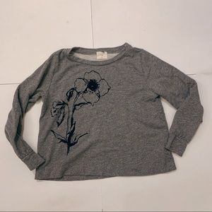 Anthropologie Flower Sweatshirt